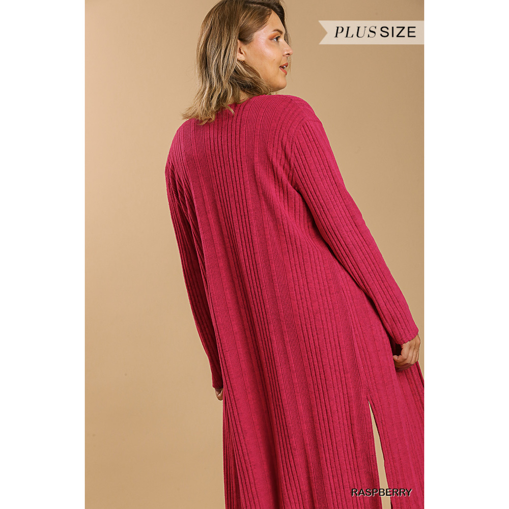 Open Front Long Body Cardigan - Picture 2 of 5